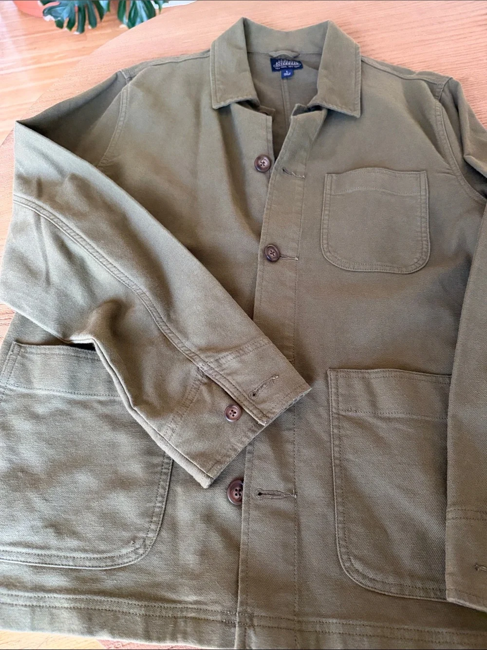 J. Crew Olive Green Cotton Chore Jacket - Picture 3 of 4